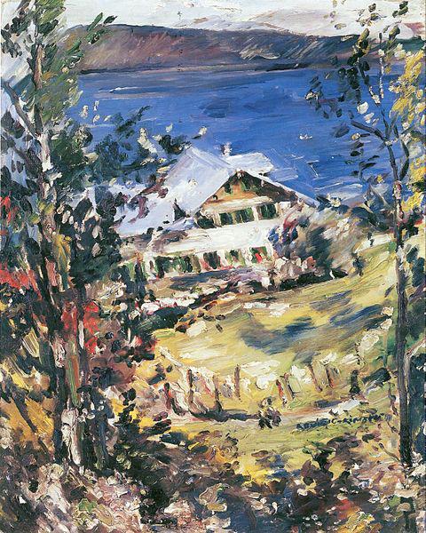 Walchensee, Landhaus mit Wascheplatz, Lovis Corinth